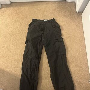 Adjustable Black Cargo Pants